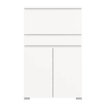 Shoelove schoenenkast 2 deuren, 1 klep, 1 lade 95x151cm wit.