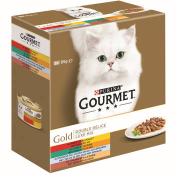 Gourmet - Gold luxe mix 8x85g kattenvoer