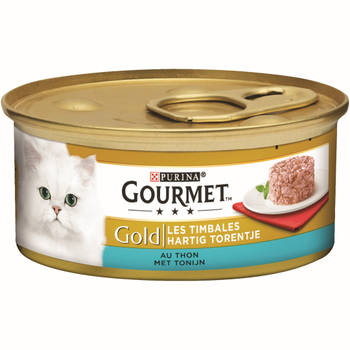 Gourmet - Gold hartig torentje met tonijn 85g kattenvoer