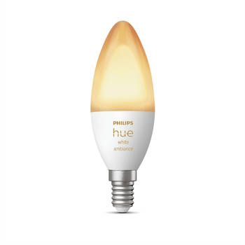 Philips - Hue kaarslamp warm tot koelwit licht 1-pack E14