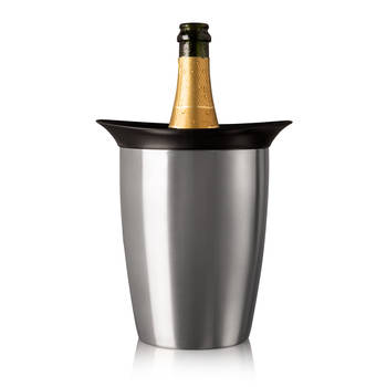 Vacu Vin Champagnekoeler Active Cooler Elegant RVS - Box - Zilver