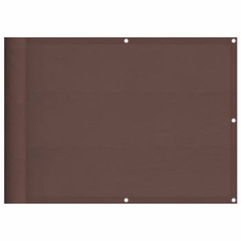 vidaXL Balkonscherm 75x700 cm 100% oxford polyester bruin