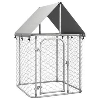 vidaXL Hondenkennel voor buiten met dak 100x100x150 cm