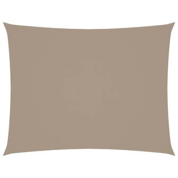 vidaXL Zonnescherm rechthoekig 4x6 m oxford stof taupe