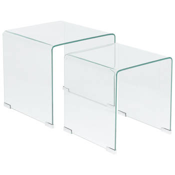 Beliani KENDALL - Salontafel-Transparant-Veiligheidsglas