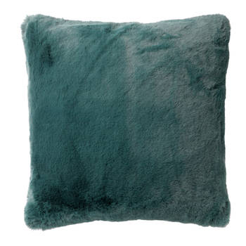 Dutch Decor - ZAYA - Sierkussen 45x45 cm - bontlook - effen kleur - Sagebrush Green - groen