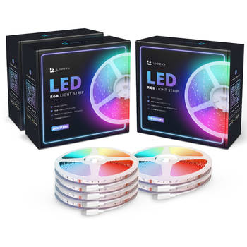 Lideka Slimme RGB LED Strip 50 Meter - Pakket Van 20 + 20 + 10 Meter - RGB - incl. App
