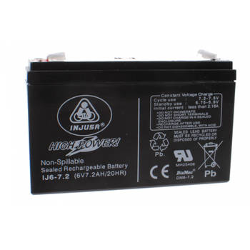 Injusa oplaadbare batterij High Power 6V-7,2 AH zwart