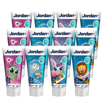 Jordan Kids - Tandpasta 0/5 jaar - Milde Fruitsmaak - 3x50ml - Voordeelverpakking