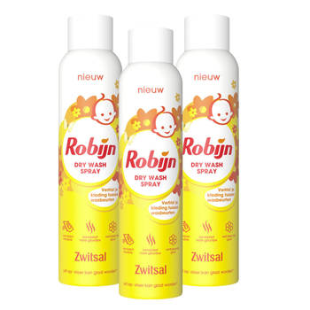 Zwitsal - Robijn Dry Wash Spray - Kleding Opfrisser - 3 x 200ml - Voordeelpack