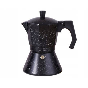 Edënbërg Stonetec Line - Percolator 3 kops - Espresso Maker - Aluminium - Zwart