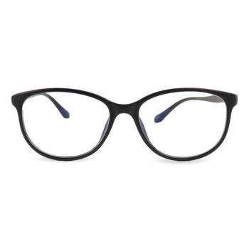 Montour Blauw Licht Bril - Filter - Olly - Ovaal - Model - Zwart - Met Brillenhoes en -doek - Computerbril