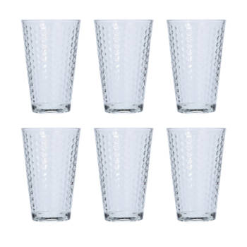 OTIX Drinkglazen - Set van 6 - Lichtgrijs - 30 cl - Limonadeglazen - Vaatwasbestendig - Glaswerk