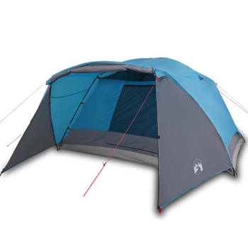 vidaXL Tent met luifel 4-persoons waterdicht blauw