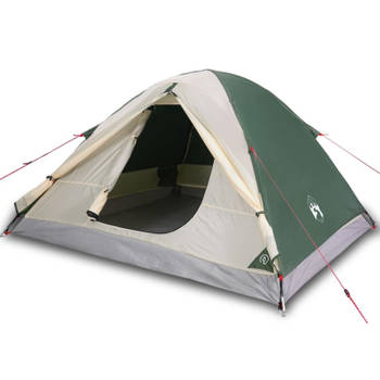 vidaXL Tent 3-persoons 240x217x120 cm 190T taft groen