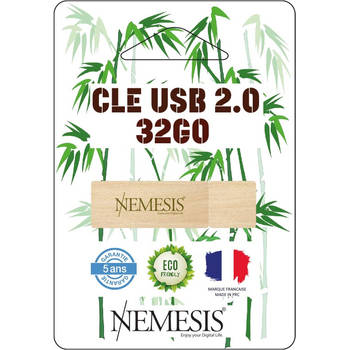Nemesis USB-stick, bamboe, 32 GB 10 stuks