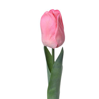 Clayre & Eef Kunstbloem Tulp 50 cm Roze Kunststof Roze