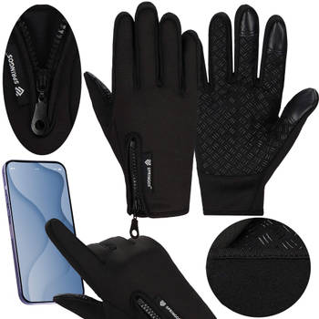 Handschoenen - Touch - Zwart - Nylon - Unisex - Maat S