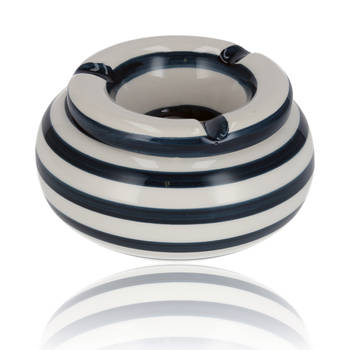 Windproof Ceramic Ashtray 11cm Blue/White Outdoor & Indoor Cigarette Ashtray Durable Smoking Accessory