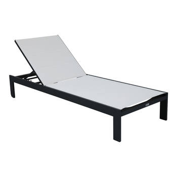 AXI Elio Ligbed in Antraciet / Crème Lounger met Aluminium frame verstelbaar in 5 standen