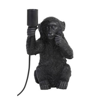 Light & Living - Tafellamp MONKEY - 20x19.5x34cm - Zwart