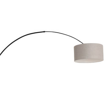 Steinhauer Sparkled Light boogwandlamp zwart met grijs kap ?40 cm