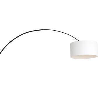 Steinhauer Sparkled Light wandlamp zwart met wit linnen boog