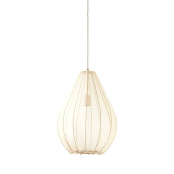 Light and Living hanglamp - wit - textiel - 2977027