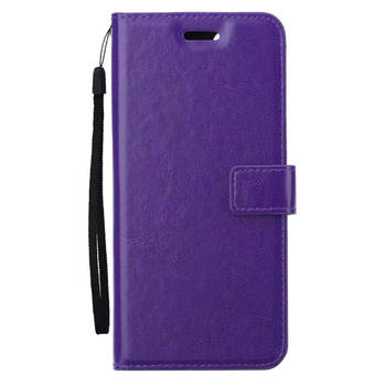 Basey Samsung Galaxy A25 Hoesje Book Case Kunstleer Cover Hoes - Paars
