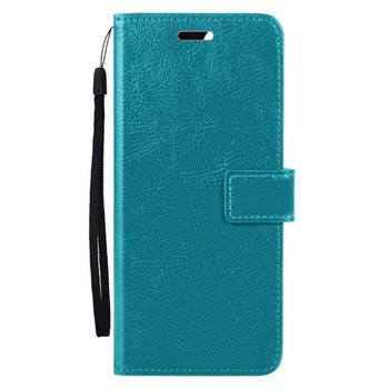 Basey Samsung Galaxy A25 Hoesje Book Case Kunstleer Cover Hoes - Turquoise