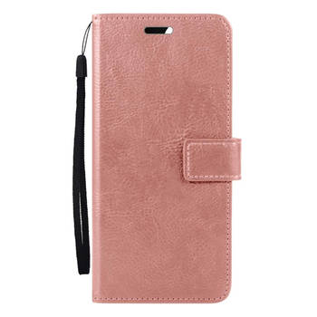 Basey Samsung Galaxy S23 FE Hoesje Book Case Kunstleer Cover Hoes - Rose Goud