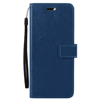 Basey Samsung Galaxy A25 Hoesje Book Case Kunstleer Cover Hoes - Donkerblauw