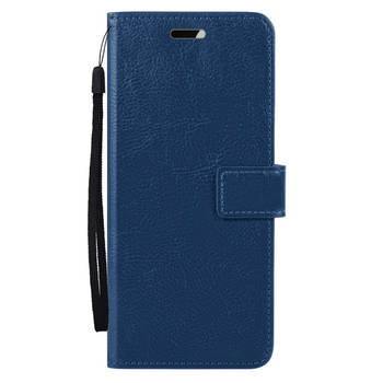 Basey Samsung Galaxy S23 FE Hoesje Book Case Kunstleer Cover Hoes - Donkerblauw