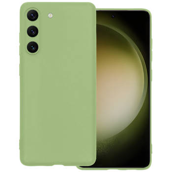 Basey Samsung Galaxy S23+ Hoesje Siliconen Hoes Case Cover -Groen