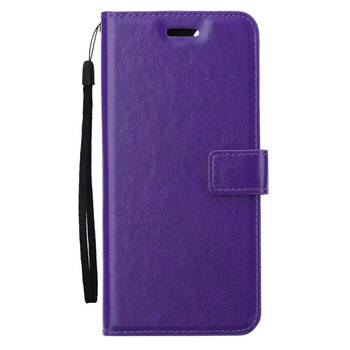 Basey Samsung Galaxy S24 Hoesje Book Case Kunstleer Cover Hoes - Paars