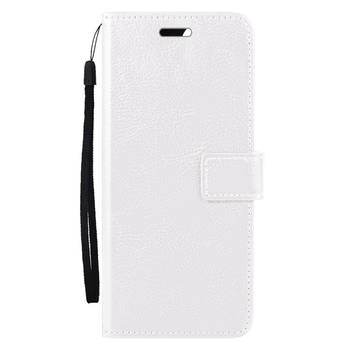 Basey Samsung Galaxy S24 Ultra Hoesje Book Case Kunstleer Cover Hoes - Wit