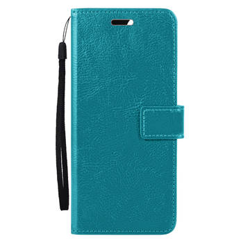 Basey Samsung Galaxy S24 Hoesje Book Case Kunstleer Cover Hoes - Turquoise