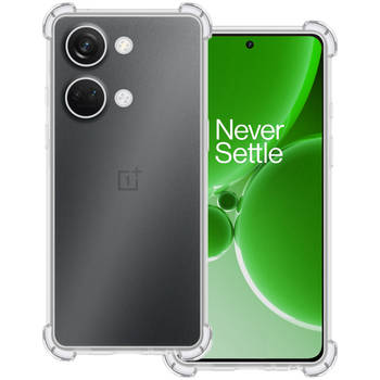 Basey OnePlus Nord 3 Hoesje Siliconen Shock Proof Hoes Case Cover - Transparant