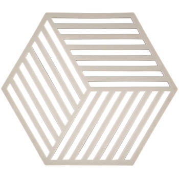Zone Denmark Pannenonderzetter Hexagon - Warm Grijs - 16 x 14 cm