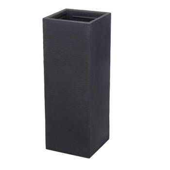 4gardenz® Stone Pilaar Plantenbak Bloempot 30x30x80 cm - Steengrijs
