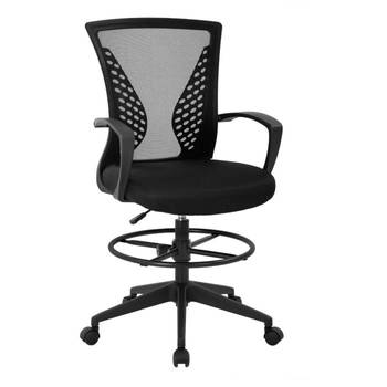 Blokker BestOffice OC-20DF2-Black Bureau Stoel - Home & Office Chair - Tot 113 KG - Ergonomisch - Zwart aanbieding