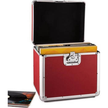 Platenkoffer - LP koffer - 70 Stuks - 36 x 36,5 x 29,5cm - Rood