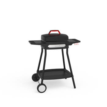 Barbecook - Alexia 5111 elektrische barbecue met zijtafels en wielen zwart 84x55x97cm