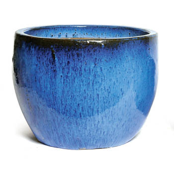 2 stuks - MCollections - Bloempot Pot egg d41h33 blauw Mcollections