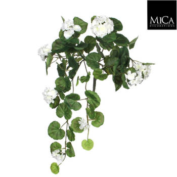 Mica Decorations-e - 12 stuks! Geranium wit l63 cm Mica Decorations (e)