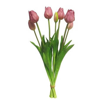 Buitengewoon de Boet - Bosje Tulpen Tulp Duchesse Classic mauve kunstbloem