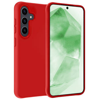Basey Samsung Galaxy A55 Hoesje Siliconen Hoes Case Cover -Rood