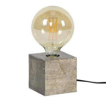 Hoyz - Tafellamp Block - Antiek Nikkel - Industrieel - 10x10x10