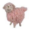 Clayre & Eef Decoratie Beeld Schaap 14 cm Roze Synthetisch Roze