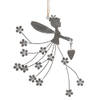 Clayre & Eef Decoratie Hanger Fee 20 cm Grijs IJzer Grijs